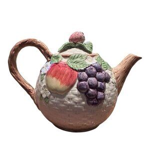 Fitz & Floyd Fruit Fair Teapot with lid VINTAGE 1990